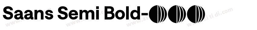 Saans Semi Bold字体转换